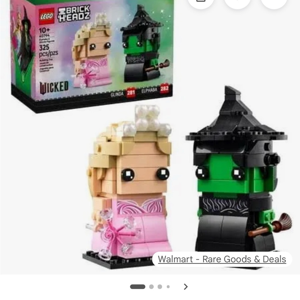 LEGO BrickHeadz Glinda and Wicked Witch Set - Pink and Green